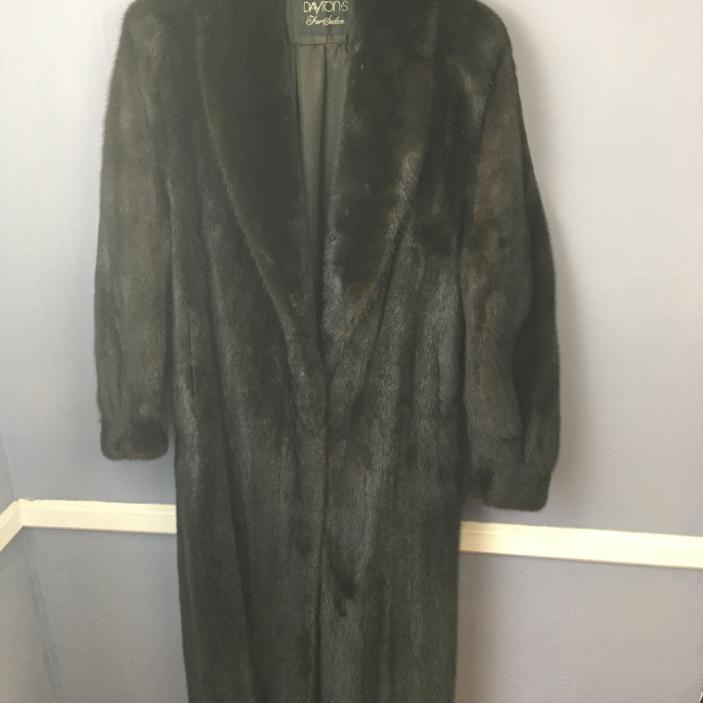 Classic MINK fur coat black Large 231